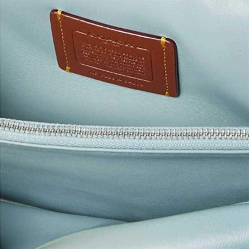 【COACH】經典C-LOGO翻蓋皮革兩用包-漸層藍-3