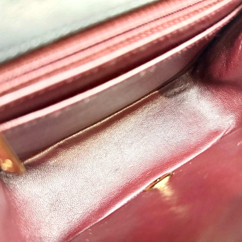 CHANEL黑金菱格羊皮方胖A35200-11