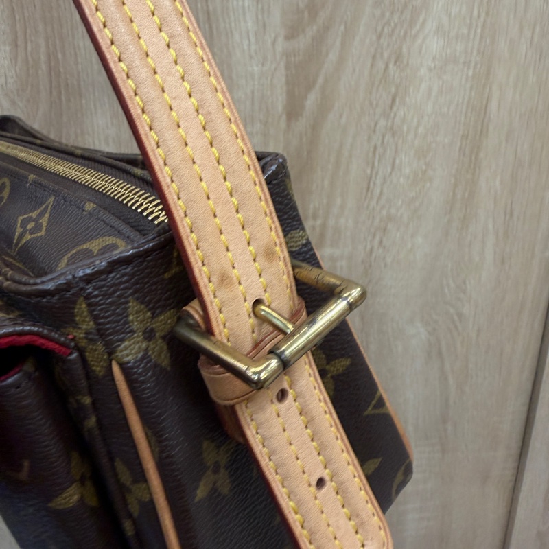 LV 原花金釦Viva Cite MM手提肩背包M51164-2