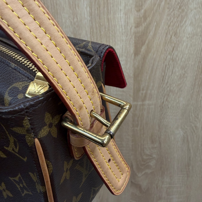 LV 原花金釦Viva Cite MM手提肩背包M51164-3