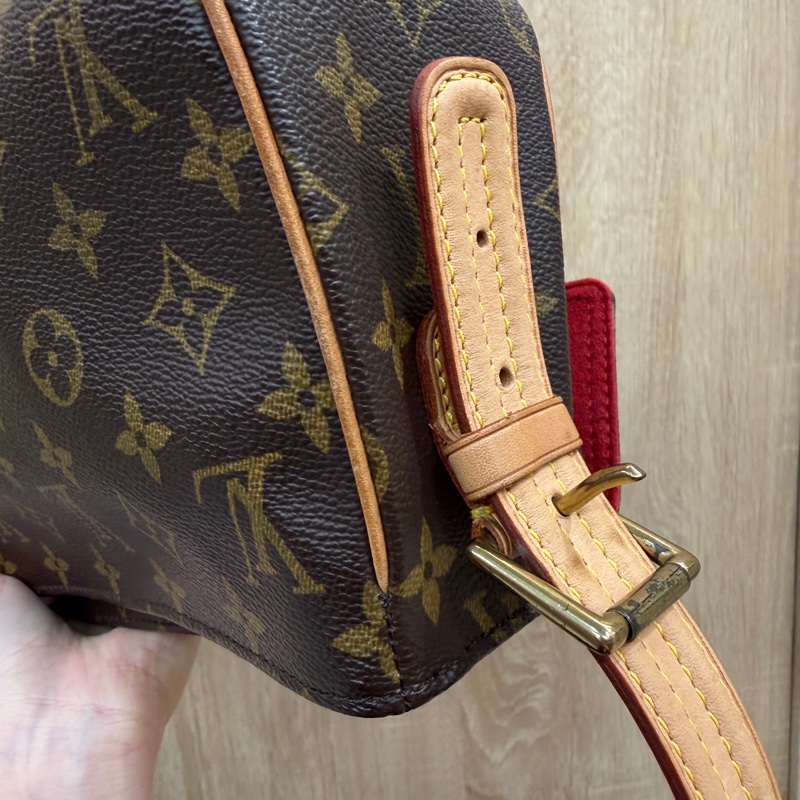 LV 原花金釦Viva Cite MM手提肩背包M51164-12