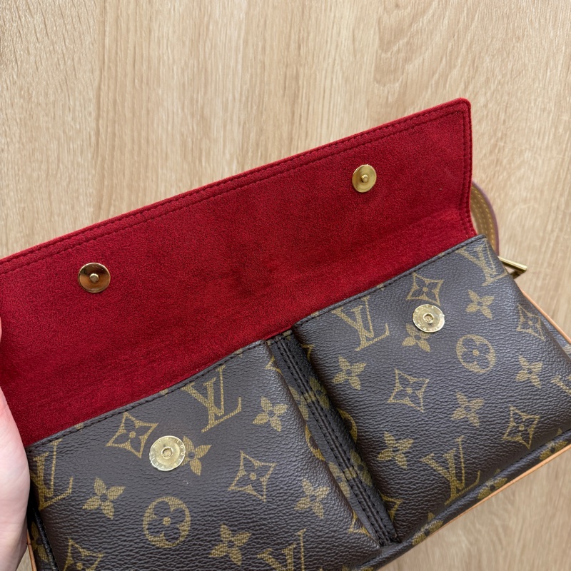 LV 原花金釦Viva Cite MM手提肩背包M51164-24