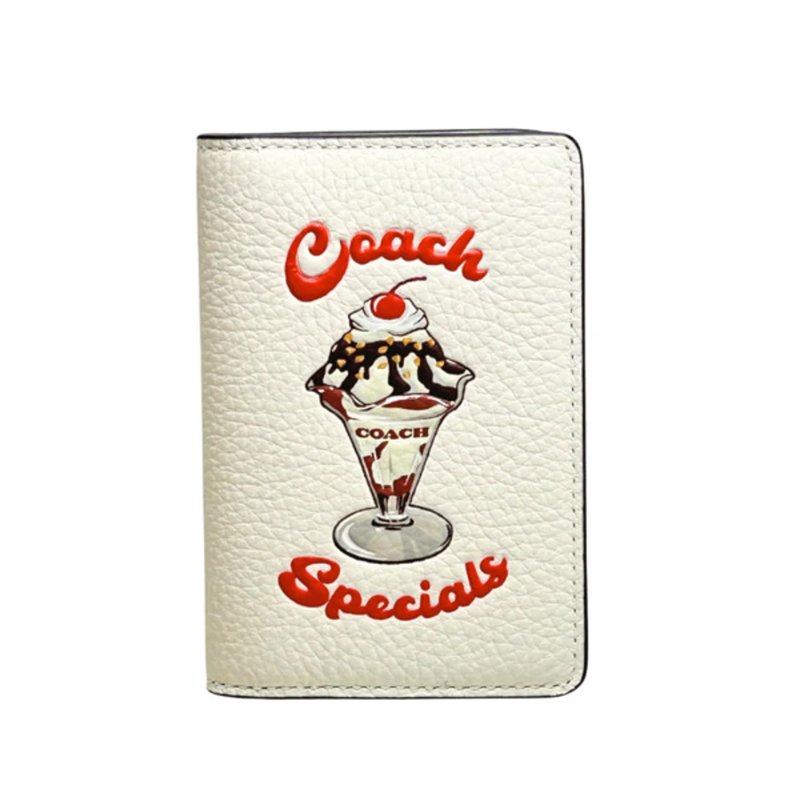 【COACH】皮革印花票夾證件夾-冰淇淋-4