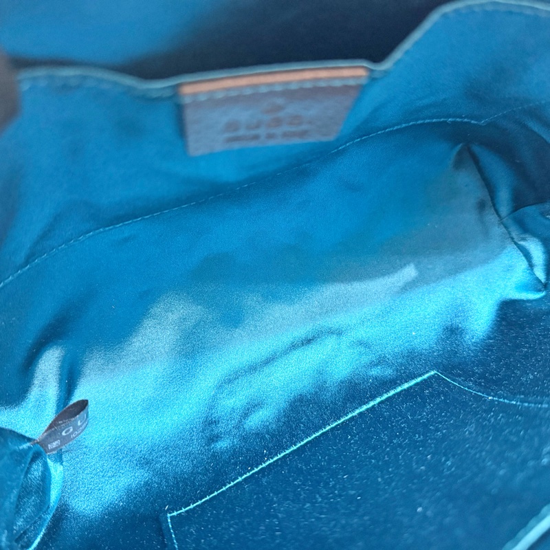 GUCCI 原花Ophidia紅綠織紋拉鍊貝殼包499621-11