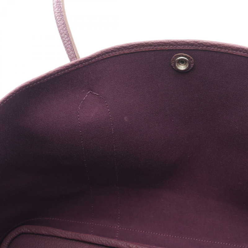 愛馬仕 Garden party PM 手提包，O Toile 帆布，卡西斯色皮革，SHW-5