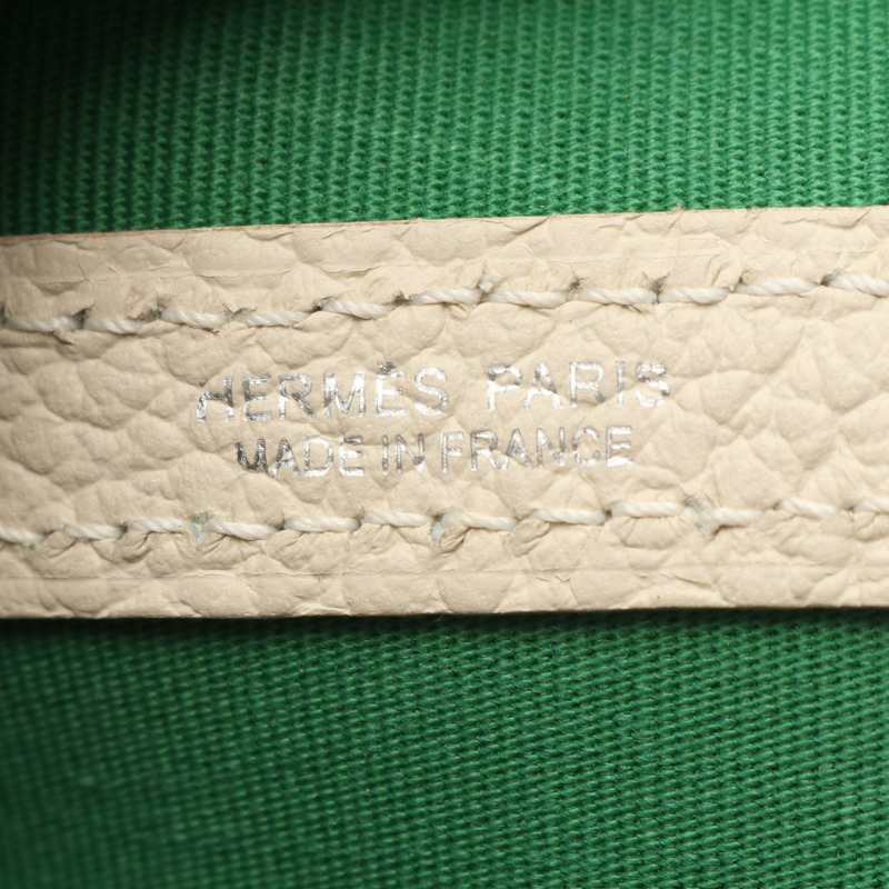 愛馬仕 Garden party PM 手提包 X Toile officier 皮革竹纖維帆布 SHW-3