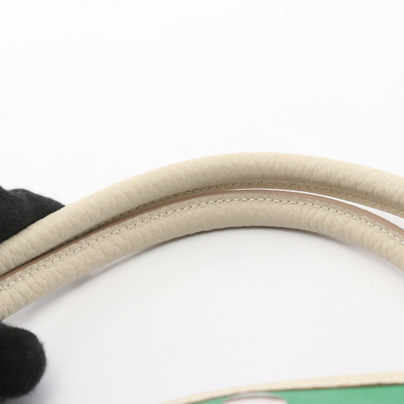 愛馬仕 Garden party PM 手提包 X Toile officier 皮革竹纖維帆布 SHW-10