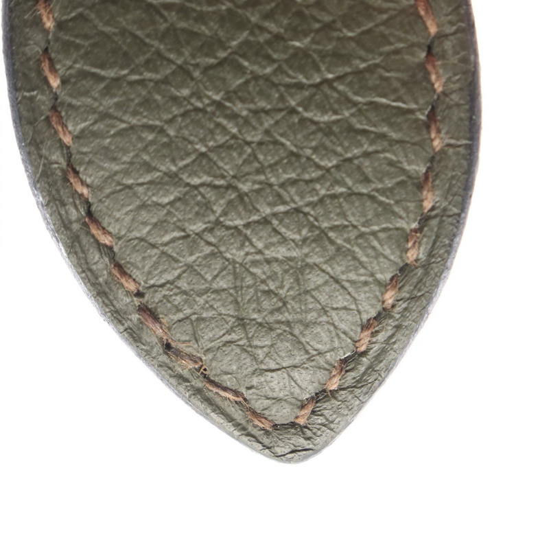 愛馬仕 Intercity 肩背化妝包 B Taurillon Clemence 卡其色 二手金色五金-4