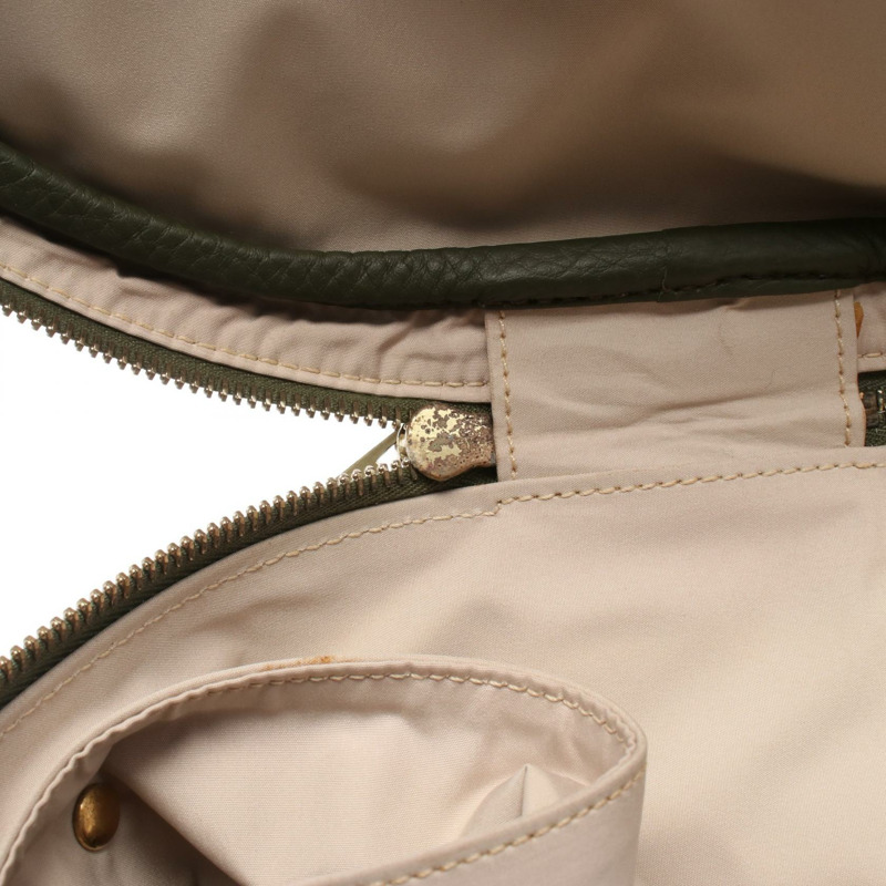 愛馬仕 Intercity 肩背化妝包 B Taurillon Clemence 卡其色 二手金色五金-7