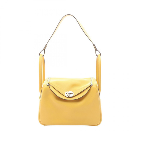 愛馬仕 Lindy 26 單肩包 B Evercolor 皮革 Sun 二手 女士 SHW