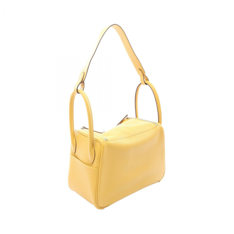 愛馬仕 Lindy 26 單肩包 B Evercolor 皮革 Sun 二手 女士 SHW-1