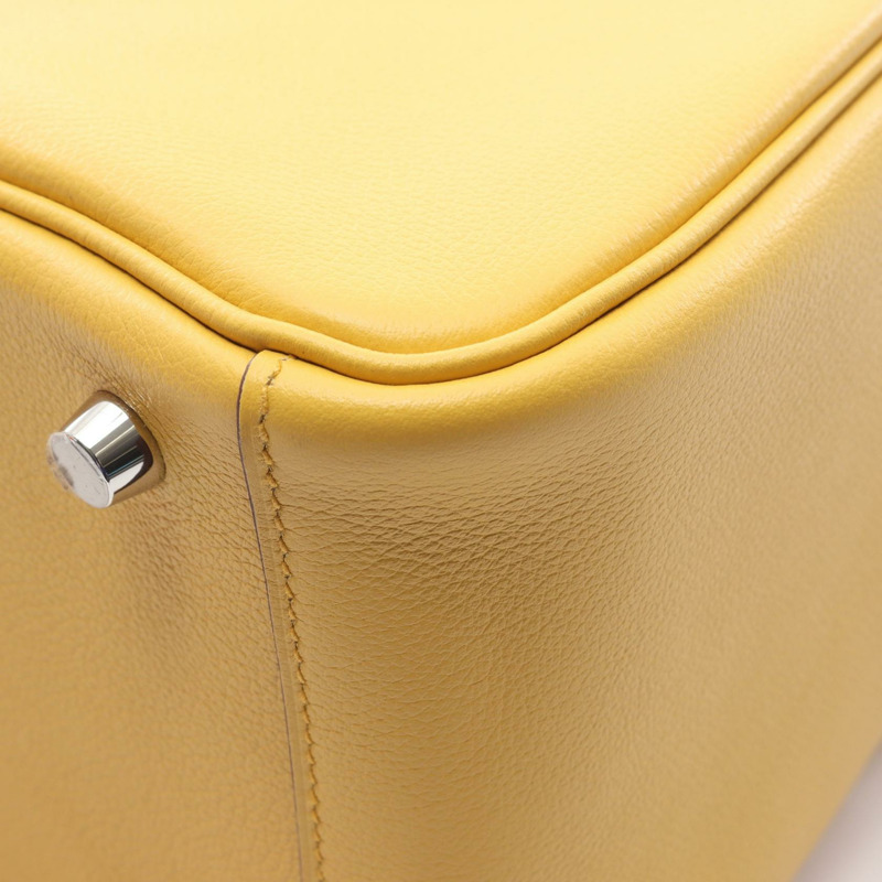 愛馬仕 Lindy 26 單肩包 B Evercolor 皮革 Sun 二手 女士 SHW-5