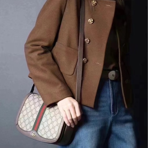 GUCCI 原花Ophidia系列GG小號肩背包 601044