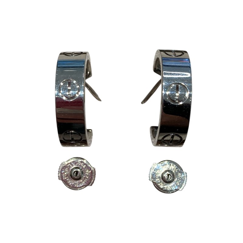 CARTIER 卡地亞 LOVE HOOP 耳環 18K白金-1