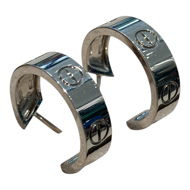 CARTIER 卡地亞 LOVE HOOP 耳環 18K白金-4