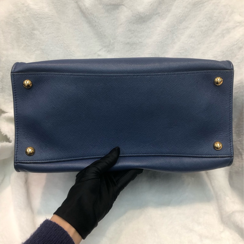 Prada 藍色十字牛皮2Way XC280-4