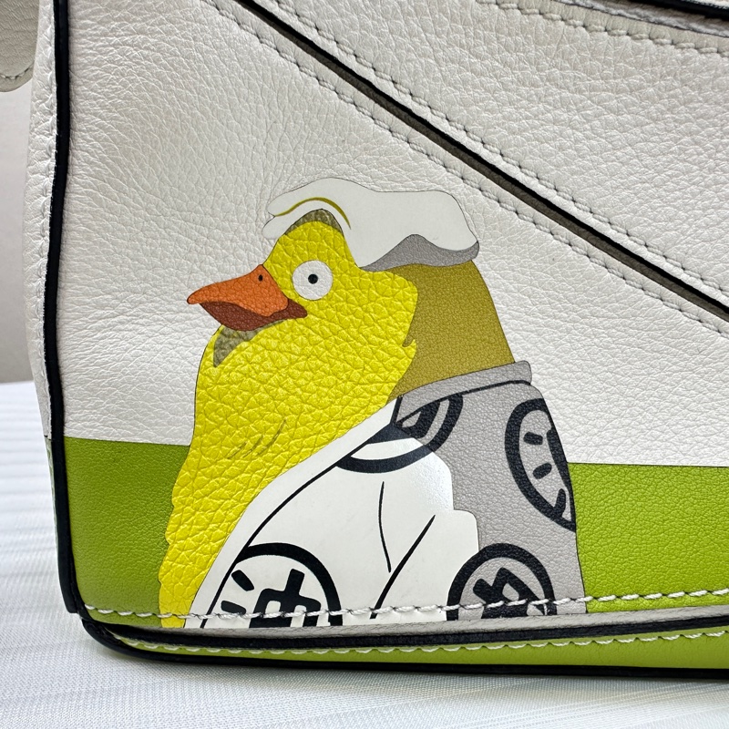 羅意威/Loewe x 吉卜力工作室 神隱少女系列 Mini Puzzle白色斜背包 18x8x12.5cm-7