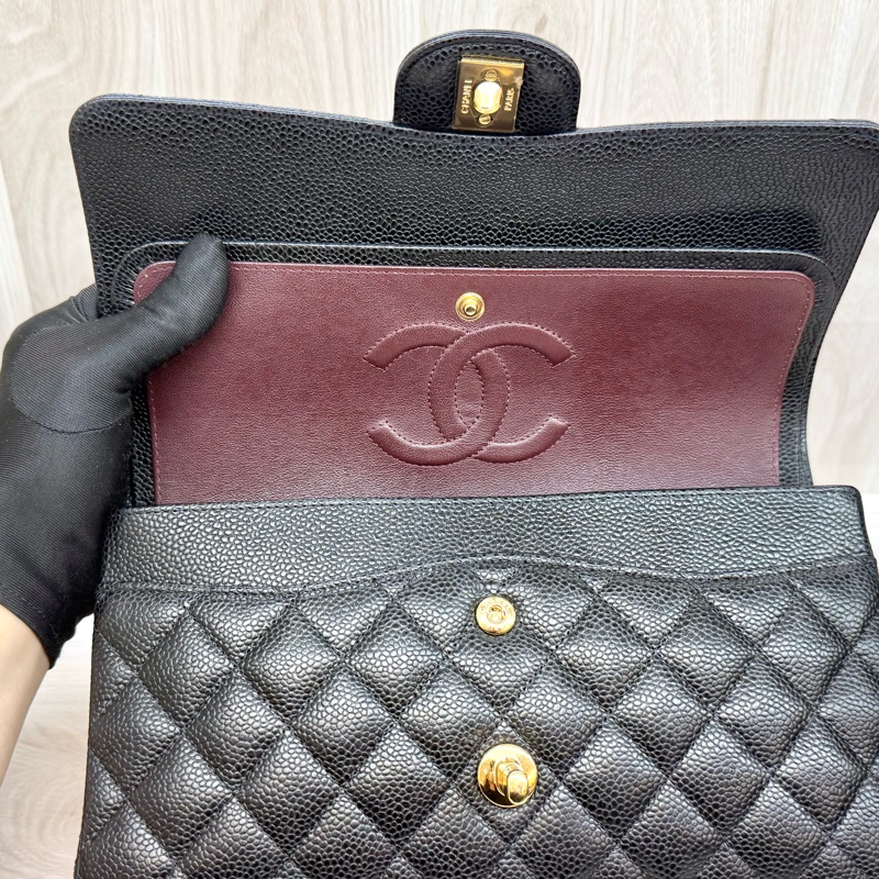 Chanel黑金荔枝皮CF25/A01112-23