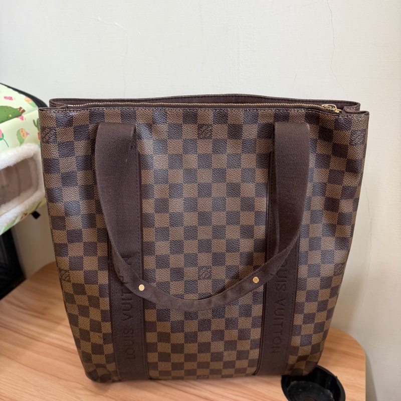 Lv棋盤格經典中性肩背/手提包-0