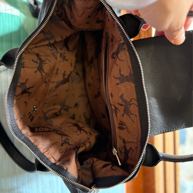 限時大降價～～Longchamp 小羊皮 S號 黑色 已絕版 9成新 黑色-8