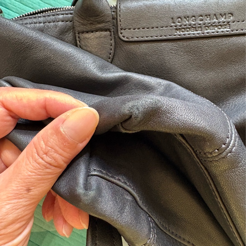 限時大降價～～Longchamp 小羊皮 S號 黑色 已絕版 9成新 黑色-11