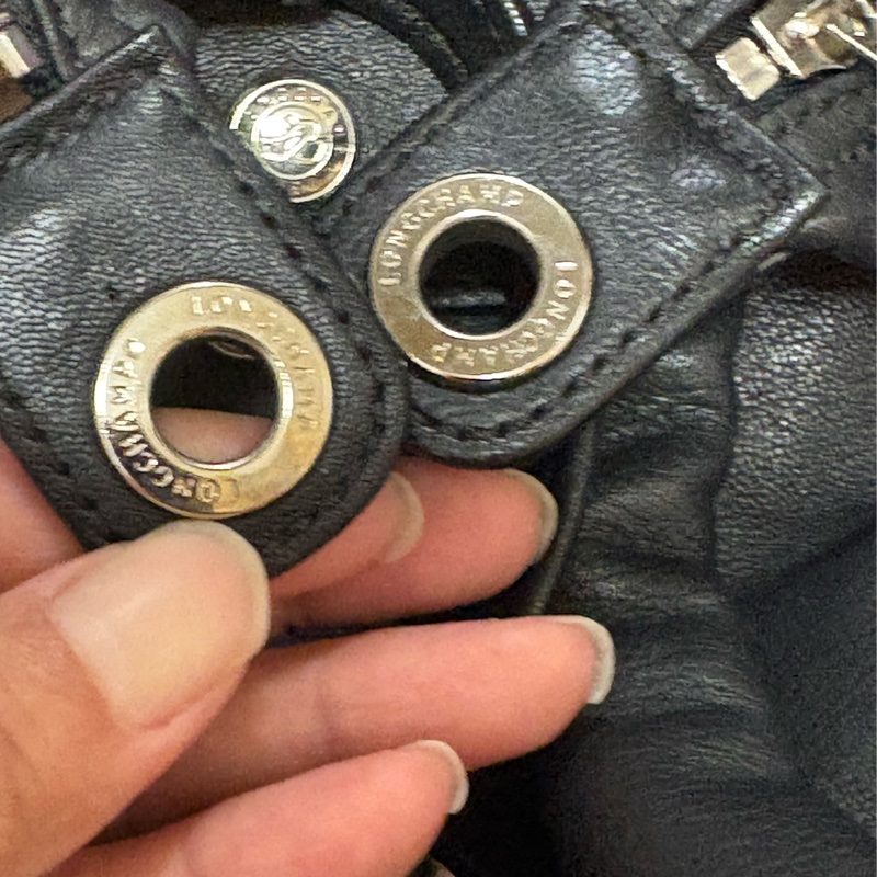 限時大降價～～Longchamp 絕版小羊皮 S號 近9成新 黑色-12