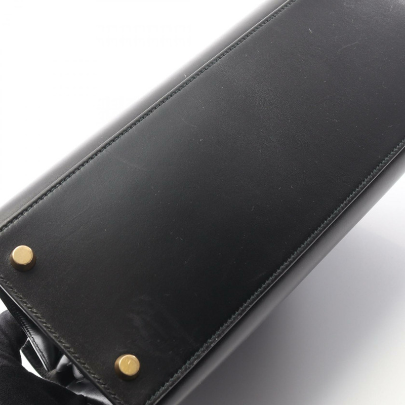 愛馬仕 Kelly 28 單肩手提包 X Box 小牛皮 黑色 GHW 二手 女士-9