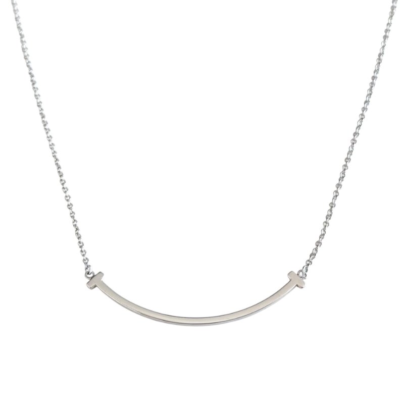 TIFFANY & CO. Tiffany T Smile 微笑 純銀 頸鏈-0
