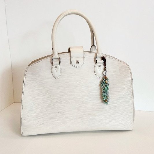 路易威登/Louis Vuitton 奶白色水波紋經典貝殼包 手提包-1