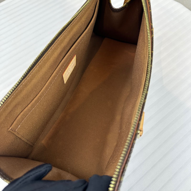 路易威登/Louis Vuitton Popincourt 老花棕色手提包29.5x12x14cm-6
