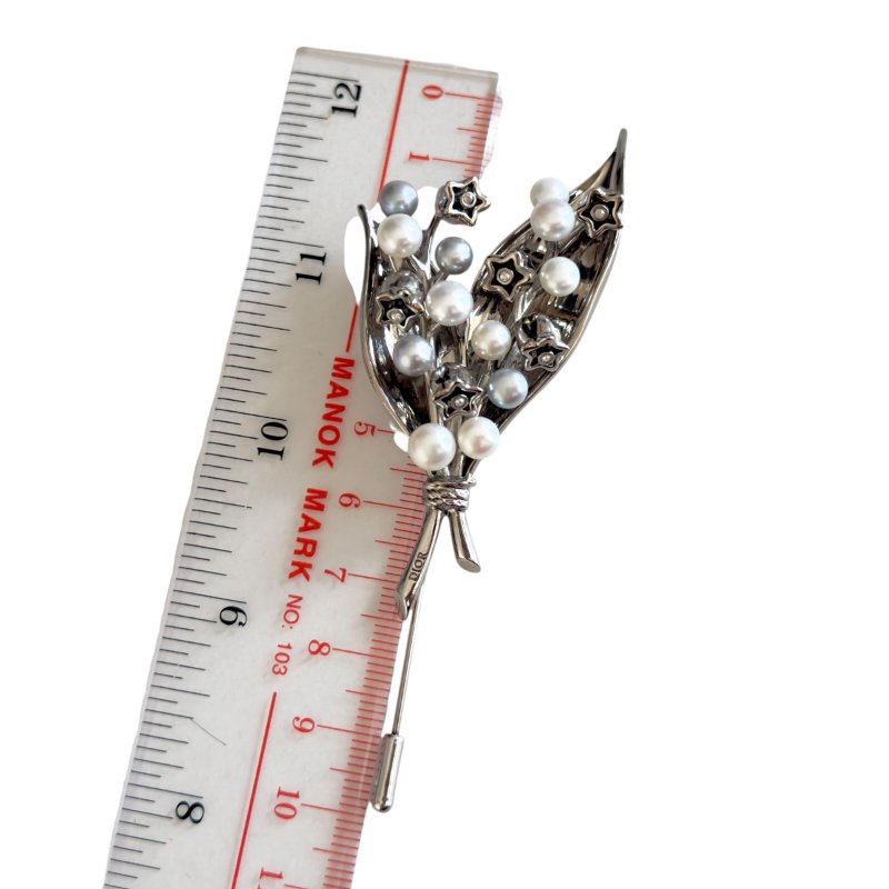 DIOR Lily of the Valley 珍珠 胸針-6