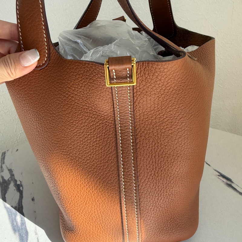 Hermes picotin18金棕金菜籃子🧺-17