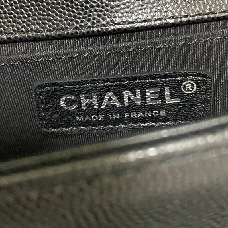 Chanel BOY 25荔枝皮 黑銀 🏅-20