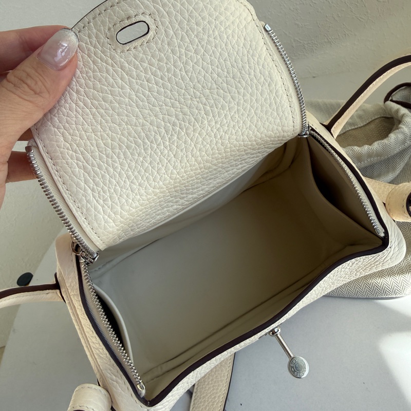 Hermes mini Lindy 最美的奶油白-10