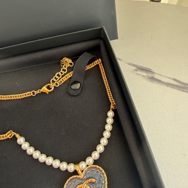 Chanel 牛仔愛心項鍊❤️💕🩷-2