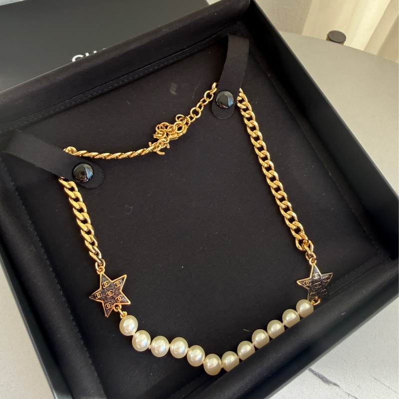 Chanel 星星💫珍珠項鍊 好好看-0