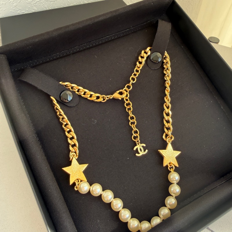 Chanel 星星💫珍珠項鍊 好好看-6