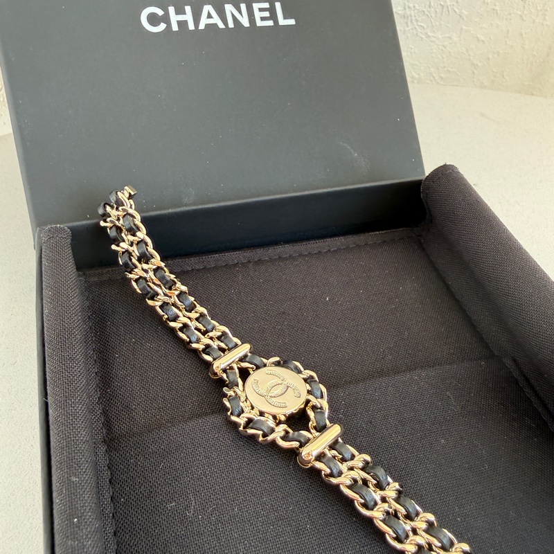 Chanel 皮穿鏈手鏈 很好看 很像手錶-1