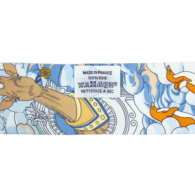 HERMES Sur Mon Nuage twilly 我的雲間萬象 幼絲巾-7