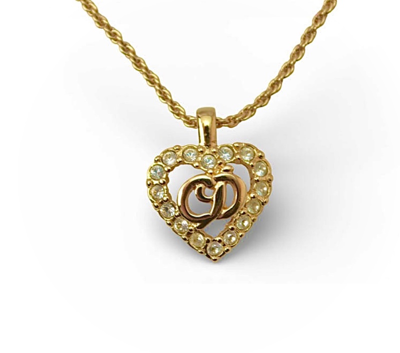 Christian Dior 愛心水鑽CD項鍊 極美✨-1