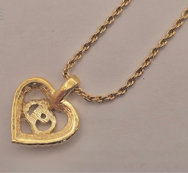 Christian Dior 愛心水鑽CD項鍊 極美✨-8