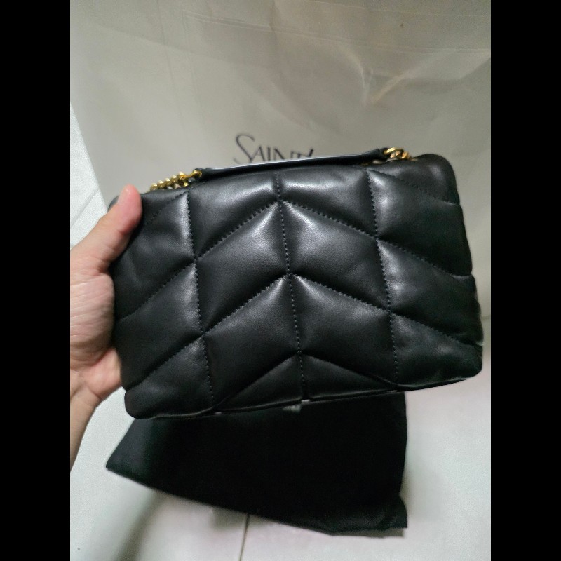Saint Laurent Puffer mini黑色 鏈帶包-1