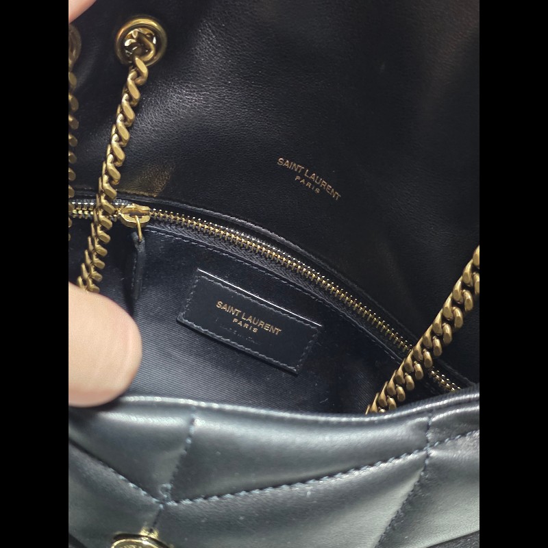 Saint Laurent Puffer mini黑色 鏈帶包-6