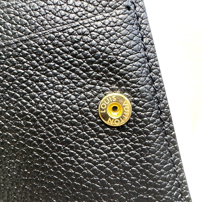 近全新路易威登短夾LV 黑金牛皮壓紋Clea短夾 M80151-12