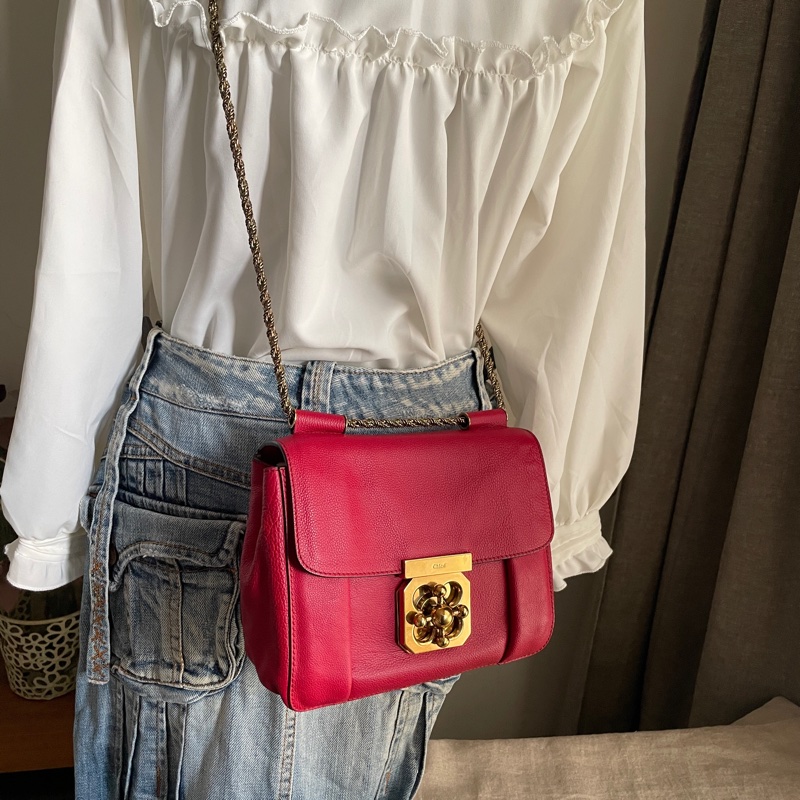 🧣新年快樂🧣Chloe 豆腐包/小方胖/小包/方胖子/蓋包/馬鞍🍄正品🍄況優🍄肩背/側背/斜背🍄不廢小包-18