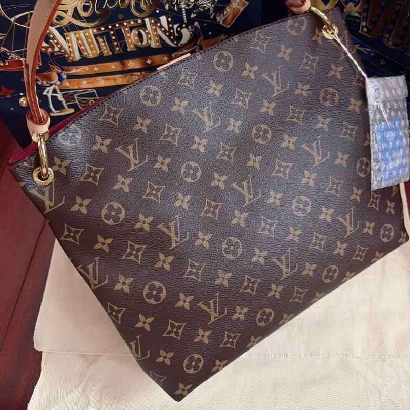 全新品 路易威登/Louis Vuitton 芯片款Graceful小號老花肩背包-1