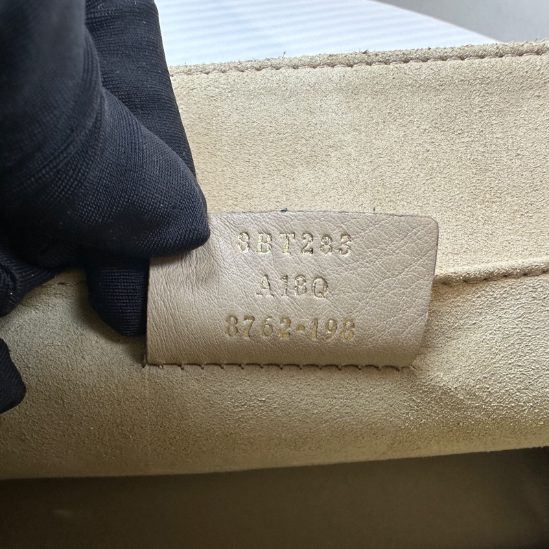 芬迪/Fendi Kan I 金扣鏈條灰色牛皮手提斜背包25x10x18cm-8