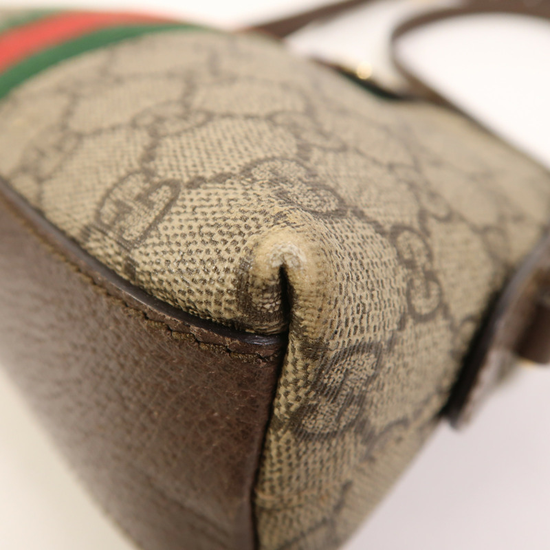 GUCCI 塗層帆布Ophidia Small金扣肩背袋-8