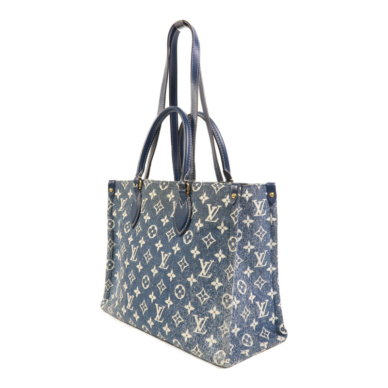 LOUIS VUITTON Monogram Denim On The Go MM金扣手挽肩背兩用袋-2
