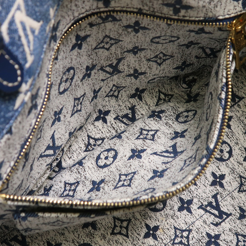LOUIS VUITTON Monogram Denim On The Go MM金扣手挽肩背兩用袋-5